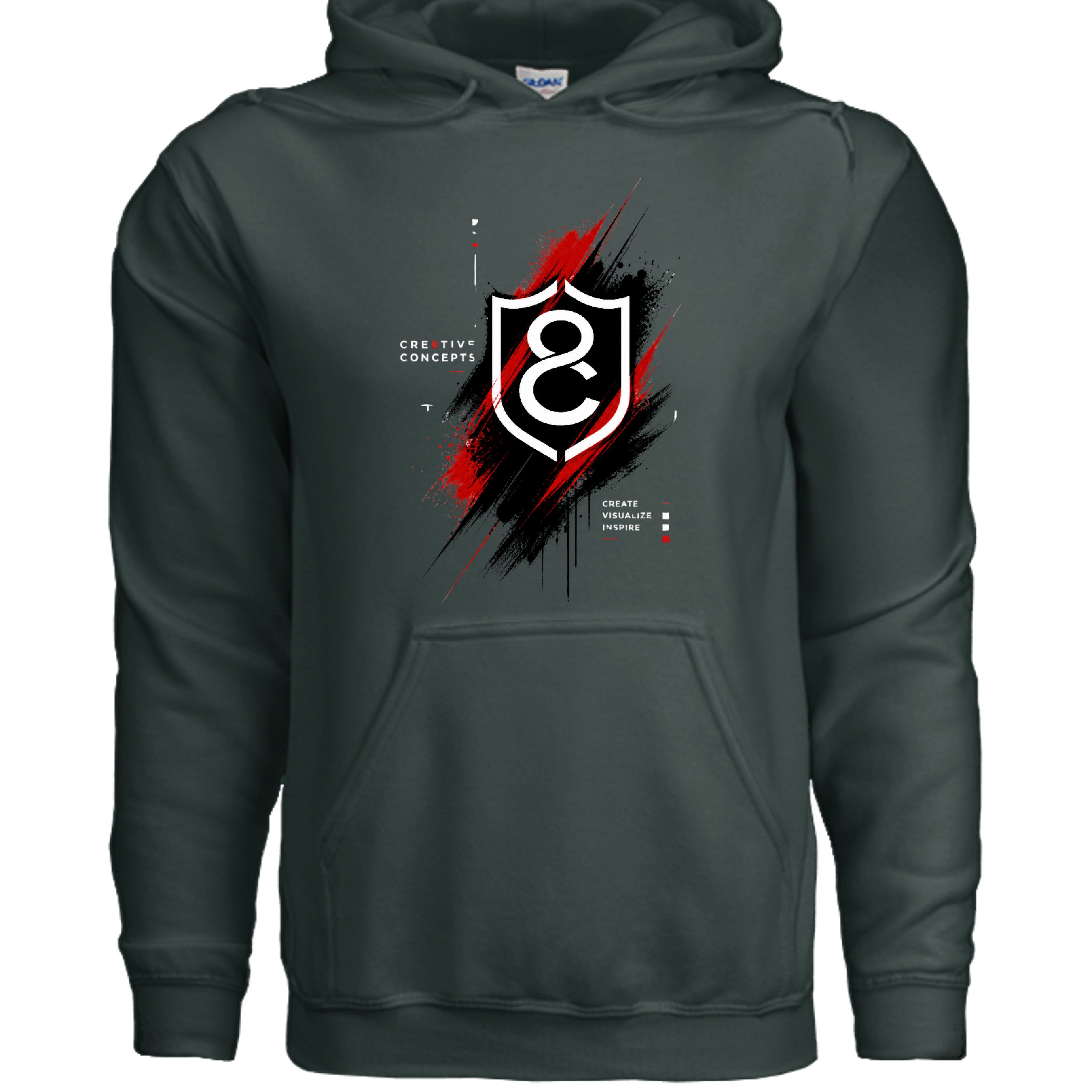 Fan Charcoal Heather - G185 - FRONT