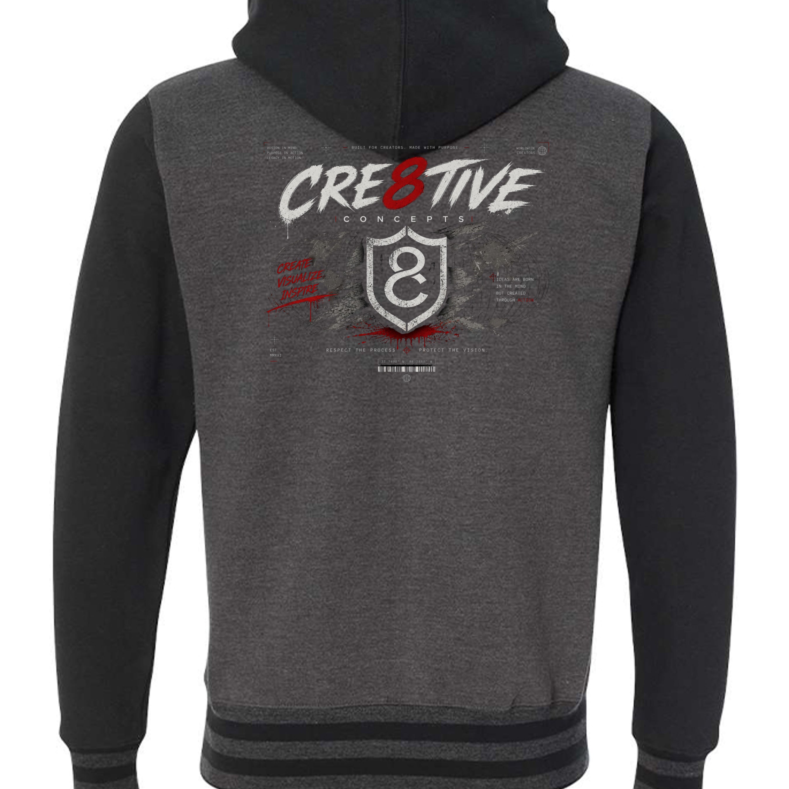 Charcoal Heather/ Black - IND45UVZ - BACK